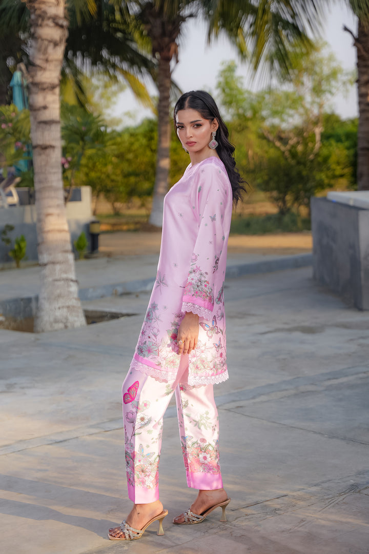 CAMELLIA – Printed Charmeuse Silk Co-Ord Set