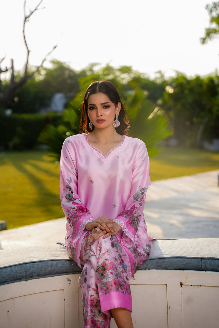 CAMELLIA – Printed Charmeuse Silk Co-Ord Set