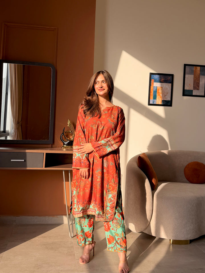 Amber – Printed Dobby Co-Ord Set