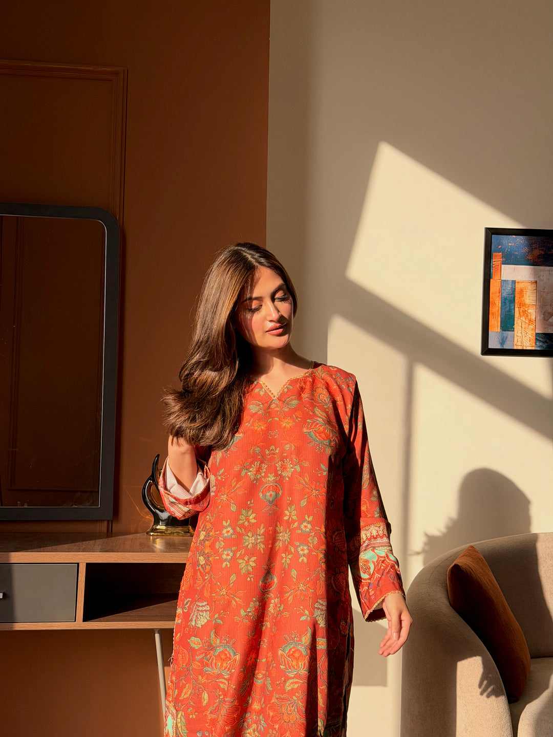 Amber – Printed Dobby Co-Ord Set