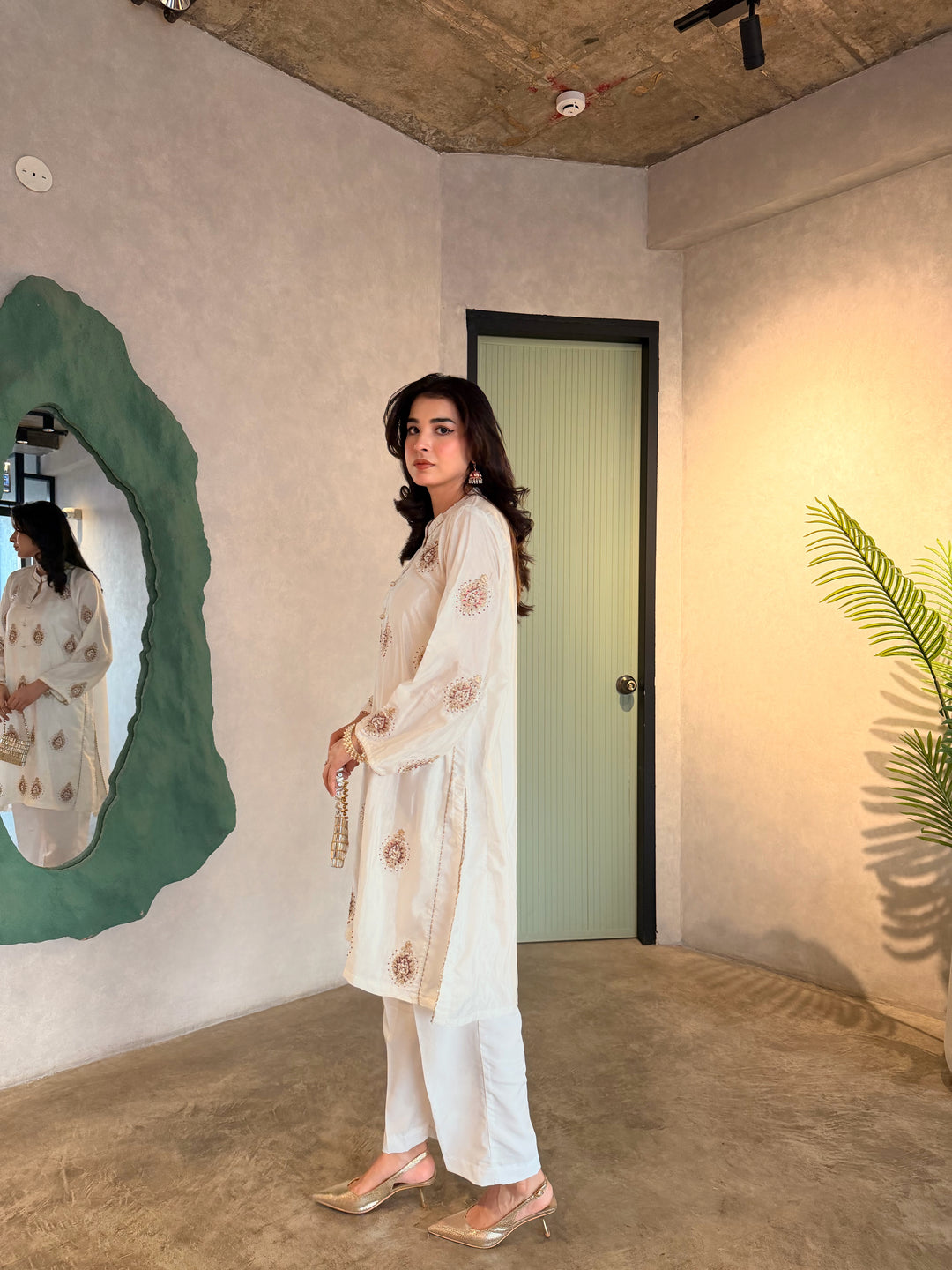 Adan – Embroidered Raw Silk 3 Piece Suit