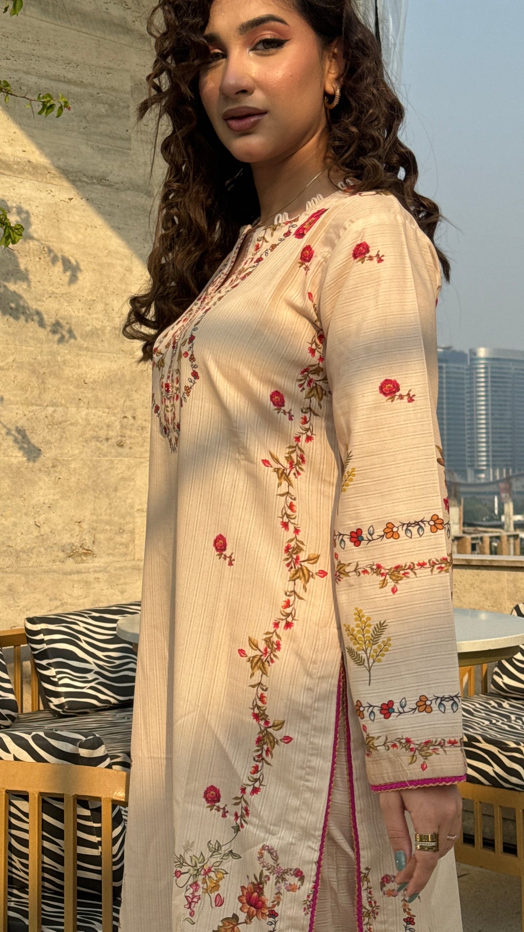 Rose – Printed Dobby Co-Ord Set