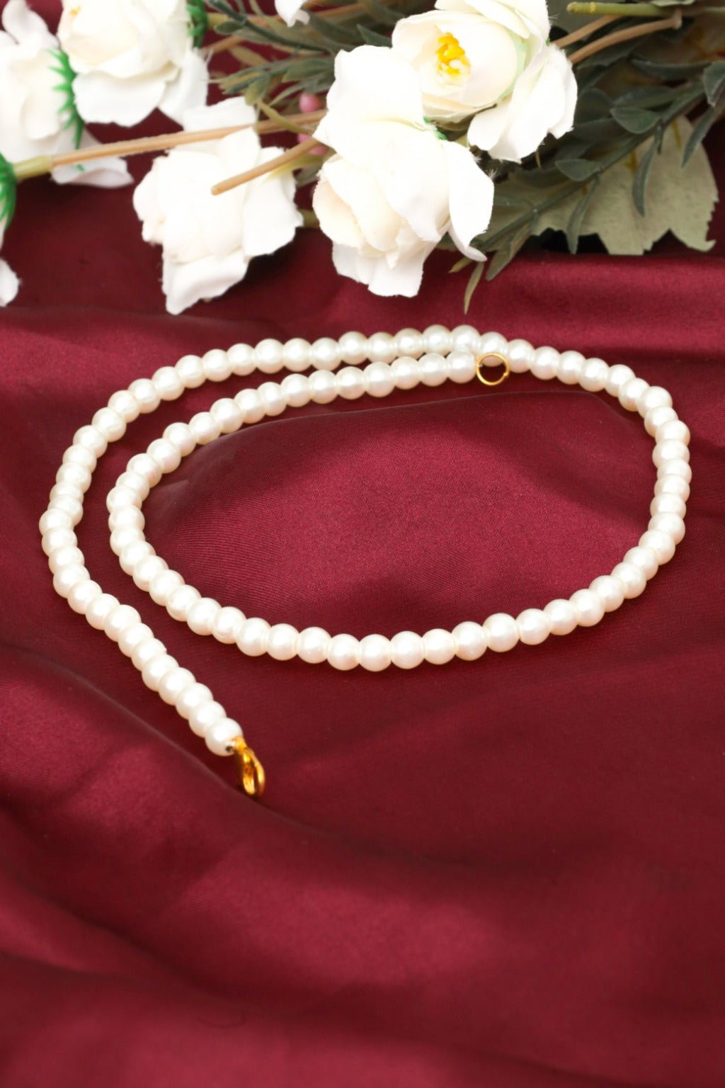 Classic Pearl Necklace – Timeless White Pearl Elegance - Zehnaz.ae