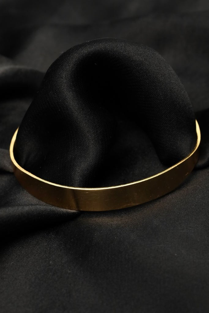 Gold - Tone Minimalist Open Cuff Bracelet – Sleek Everyday Jewelry - Zehnaz.ae
