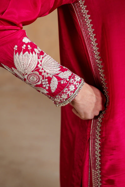 GULNAAR – Embroidered Russian Silk Sharara Set - Zehnaz.ae
