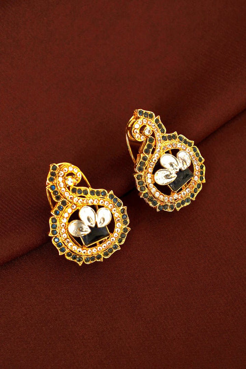 Paisley Shaped Stud Earrings