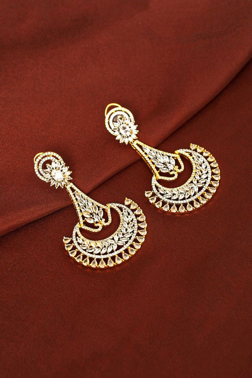 Pearl Moon Chandbali Earrings
