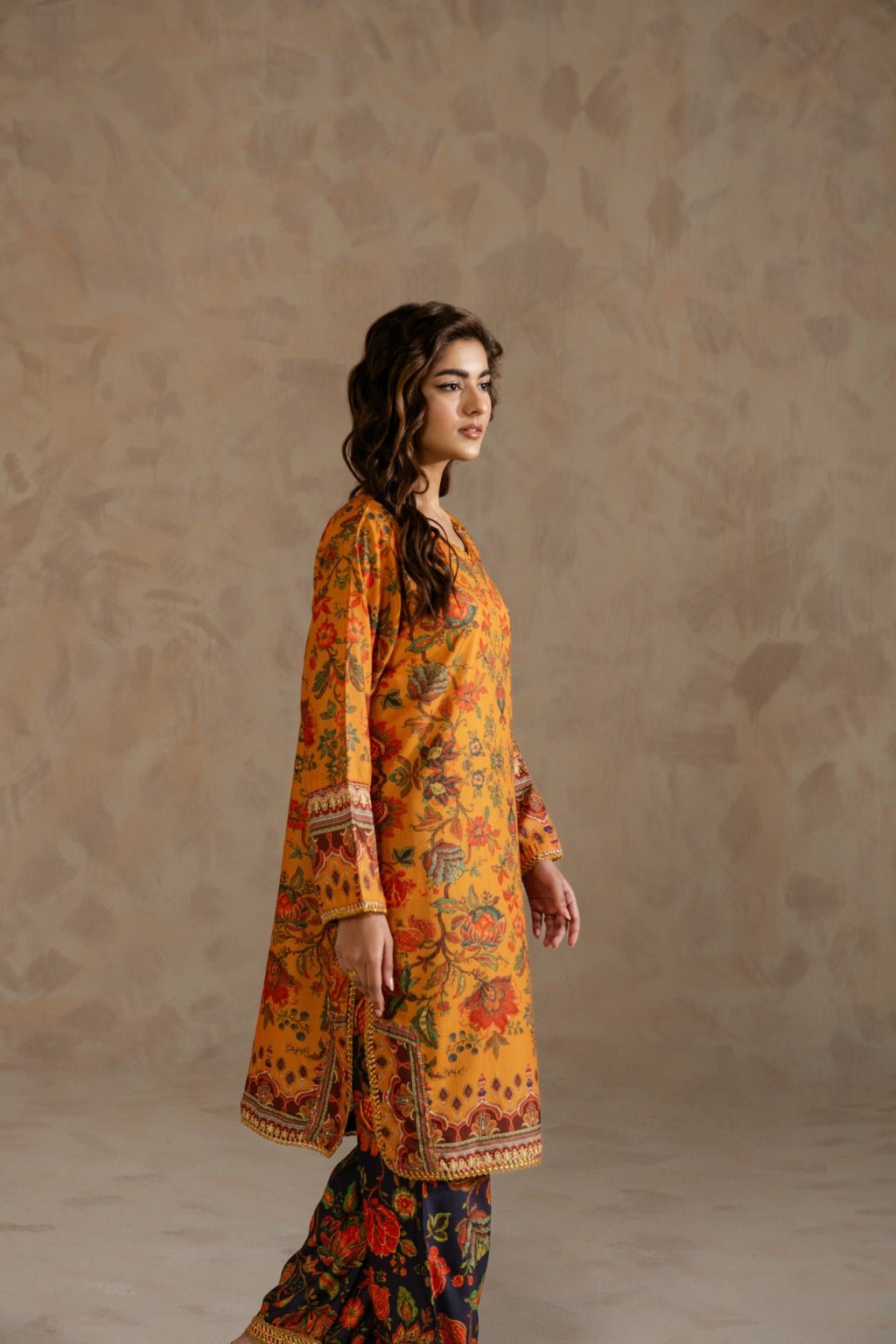 Ruby – Printed Dobby Co - Ord Set - Zehnaz.ae