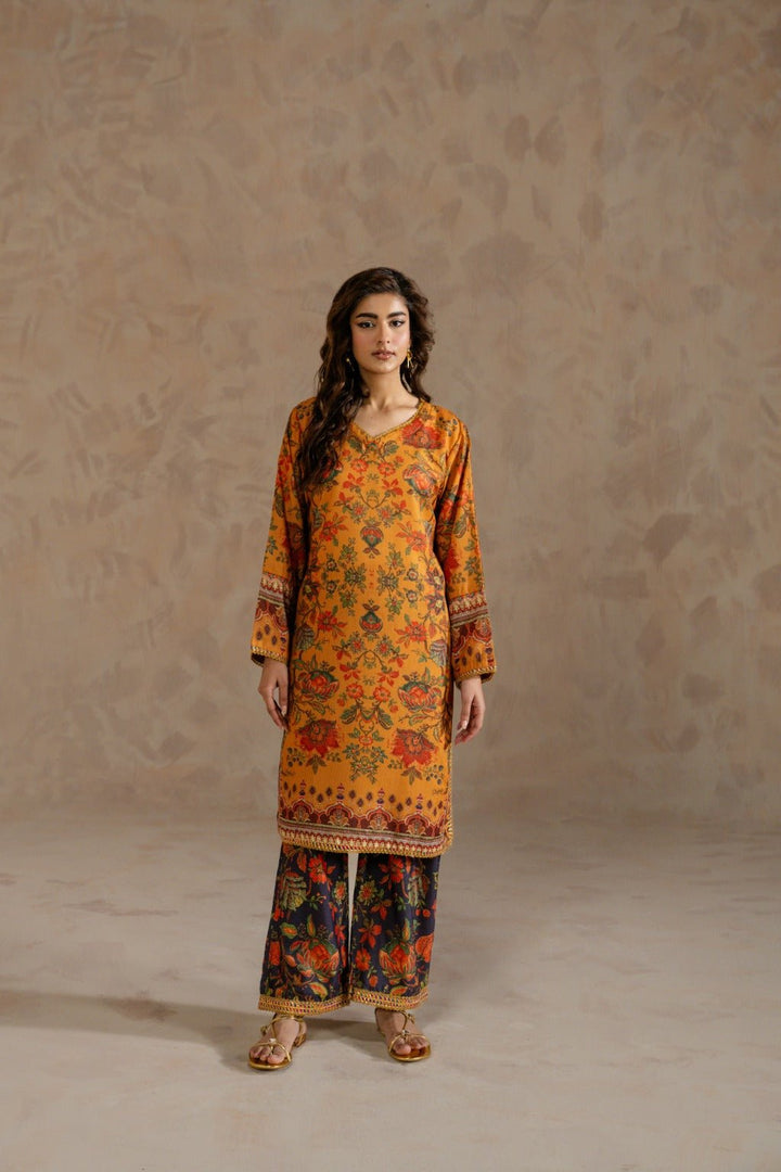 Ruby – Printed Dobby Co - Ord Set - Zehnaz.ae