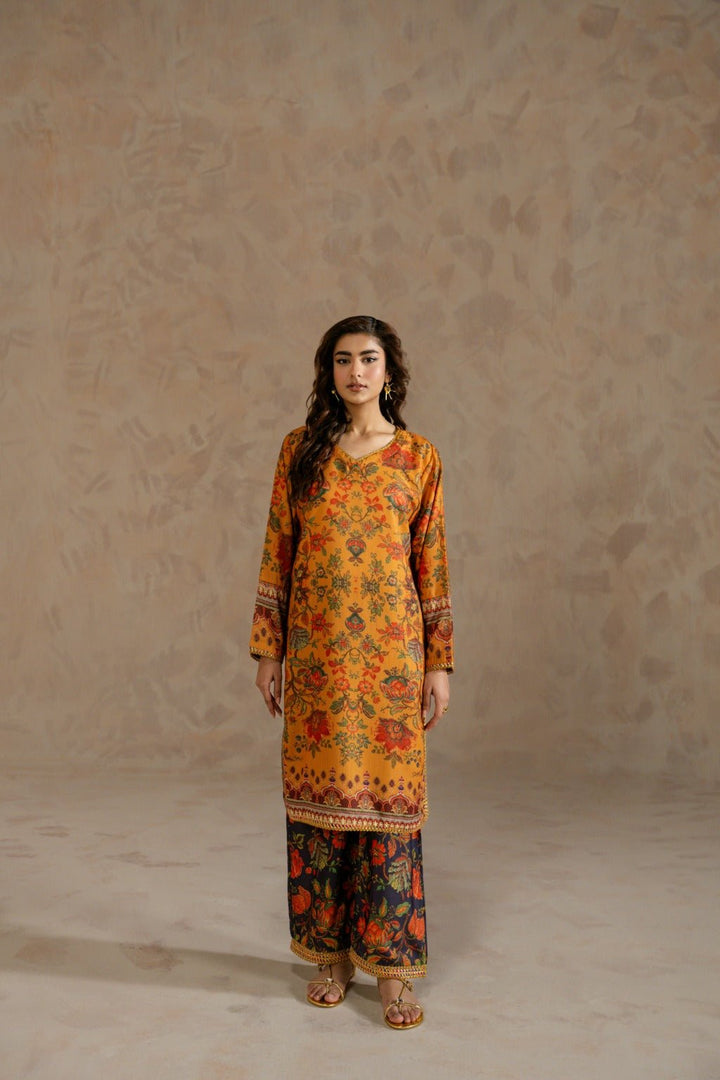 Ruby – Printed Dobby Co - Ord Set - Zehnaz.ae