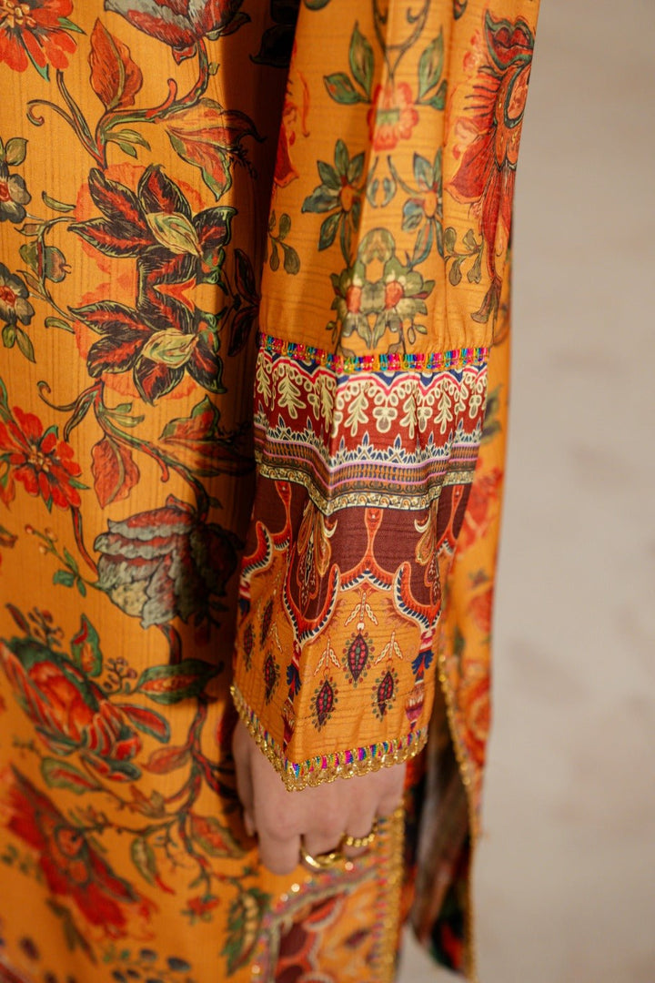 Ruby – Printed Dobby Co - Ord Set - Zehnaz.ae