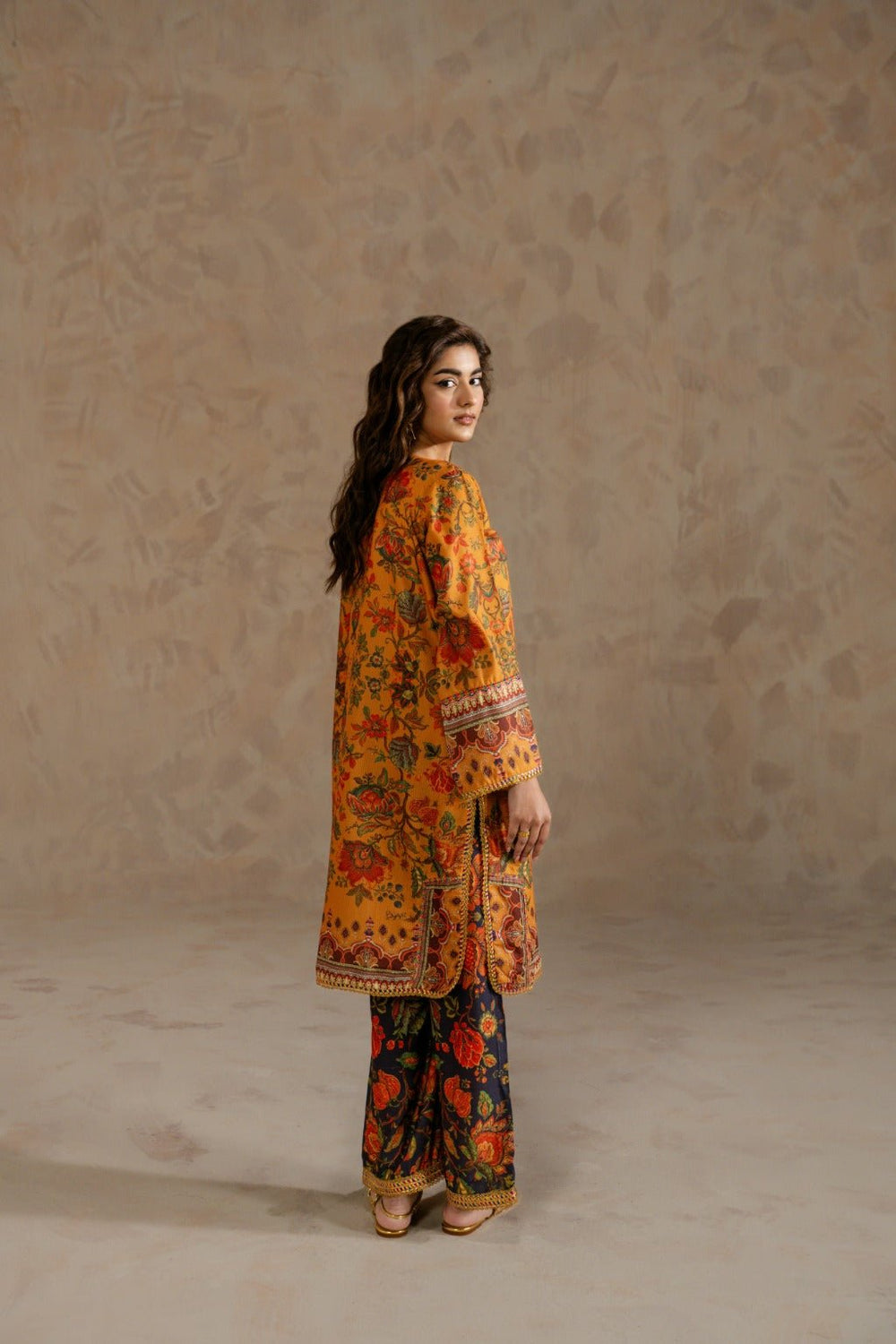 Ruby – Printed Dobby Co - Ord Set - Zehnaz.ae