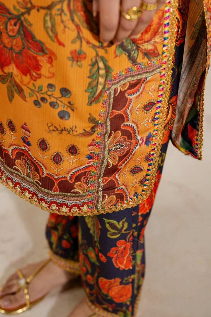 Ruby – Printed Dobby Co - Ord Set - Zehnaz.ae